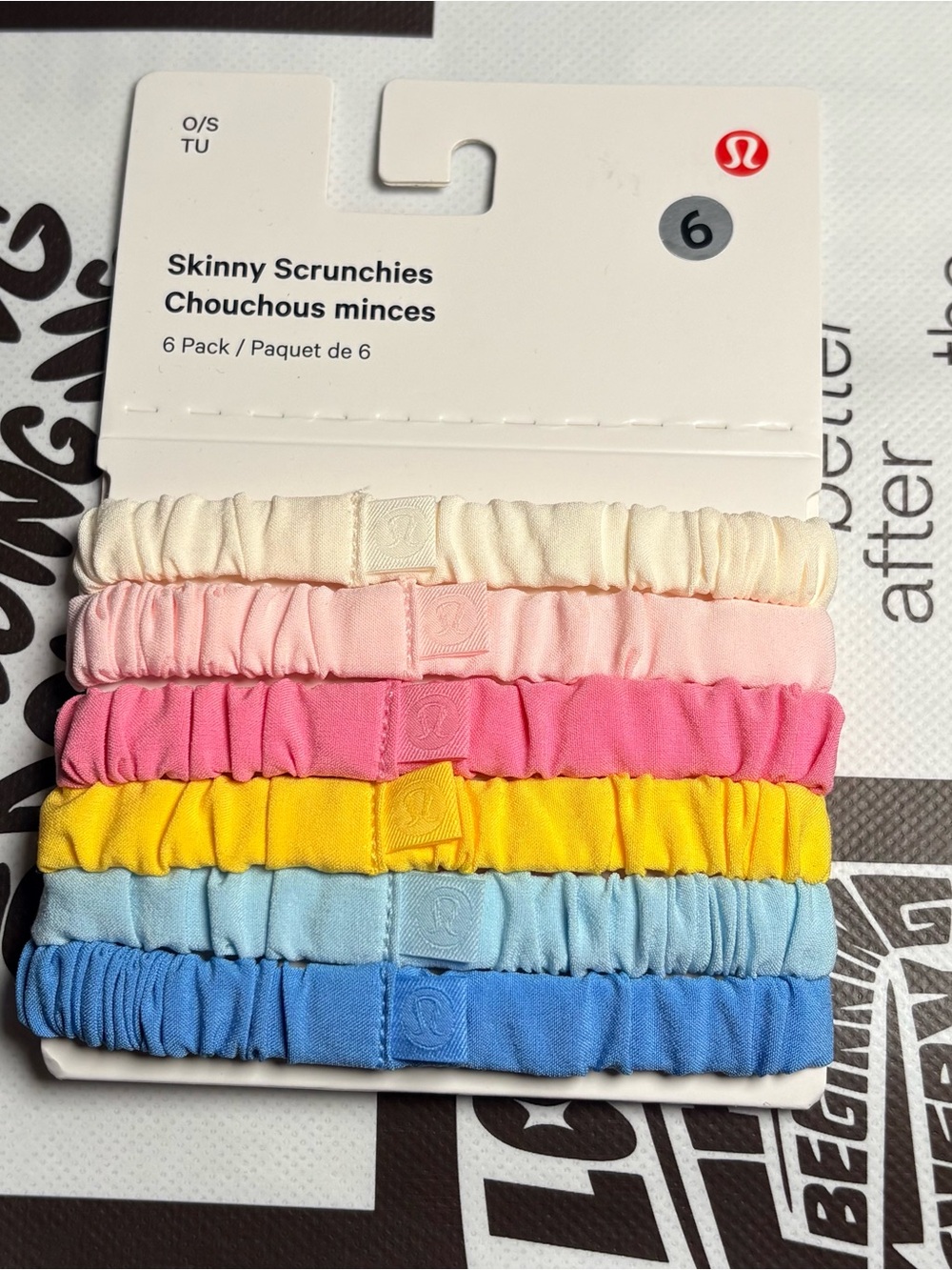 Lululemon Skinny Scrunchies 6 pack
